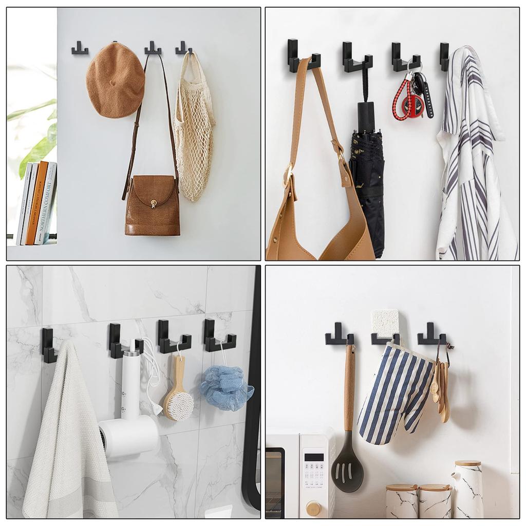 SARIHOSY Wandset van Wandhanger Opbergkapstok en Hoedhaken voor Kleding lbs Gewichtscapaciteit Haken, 5, Haken, Wandmontage Organisatie, 23.6 (10 kg)