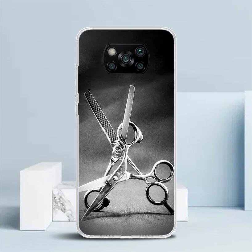 Hair Stylist Scissors Brush Phone Case For Xiaomi Poco F7 Ultra X5 X6 X7 Pro M7 Redmi 15C 15 13C 13 12C 12 10C 10 10A 9 9C 9A 9T