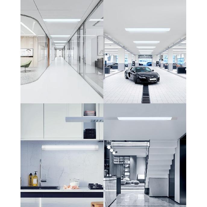 LED Ceiling Light Fixture, 2FT/3FT/4FT Waterproof Tube Light for Bathroom, Kitchen, Corridor, Garage, Warehouse, Basement, Vanity and Office