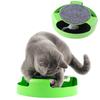 Vibrant Green Cat Toys Interactive With Running Mice And Handy Scratching Pad