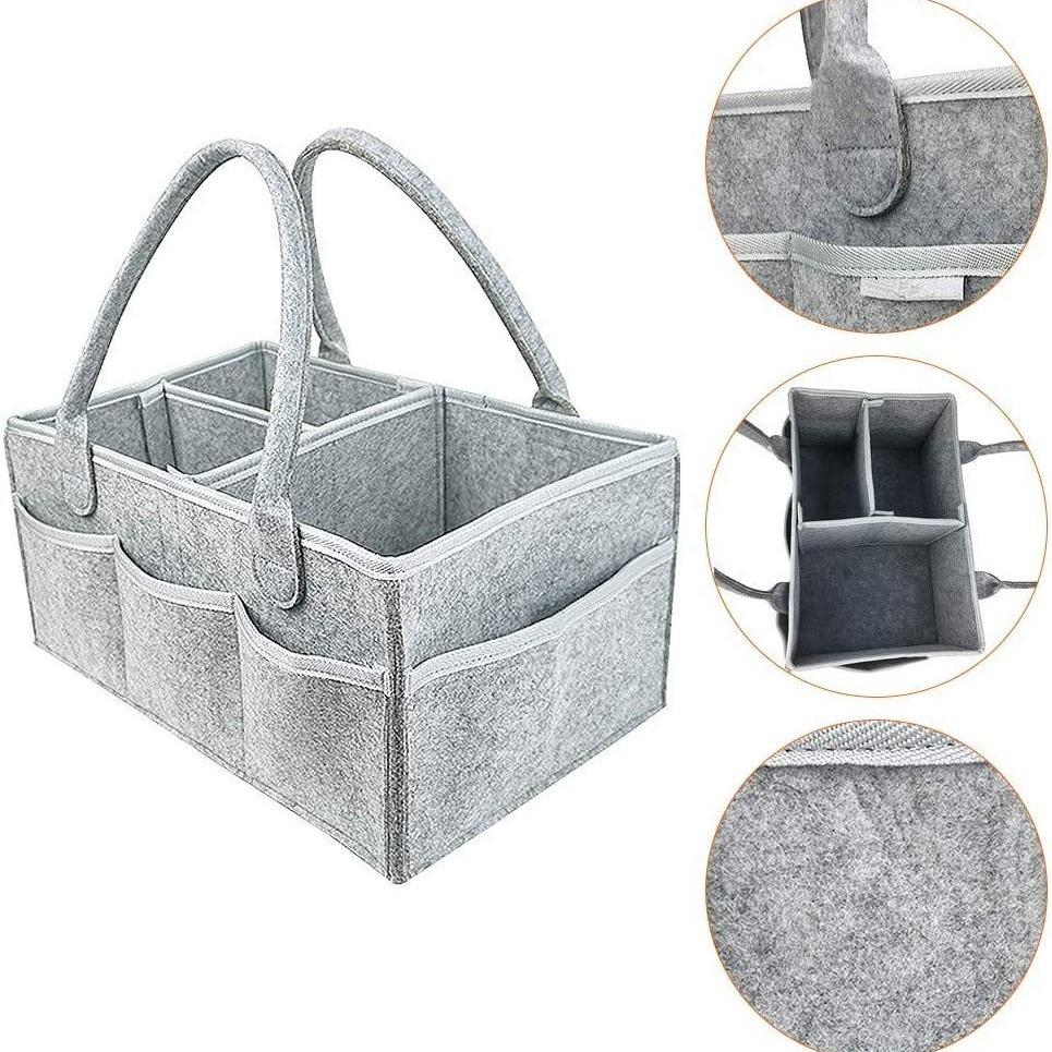 Foldable Diaper Tote Bag: Multifunctional Non-woven Handbag for Baby Supplies and Mommy Travel.