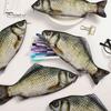 Interesting School Gift for Friends Realistic Crucian Carp Pencil Case, 3D Bionic Fish Shape Stationery Funny Case Pouch, Large Capacity Zippered