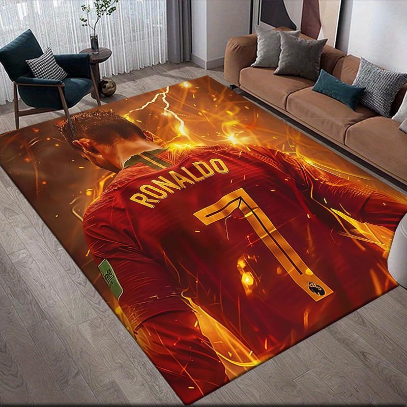 Castleford Tigers Flanelmuster Quadratischer Teppich, Läufer, Teppich für Wohnzimmer Schlafzimmer Sofa Spielzimmer Dekor, Rutschfeste Fußmatte