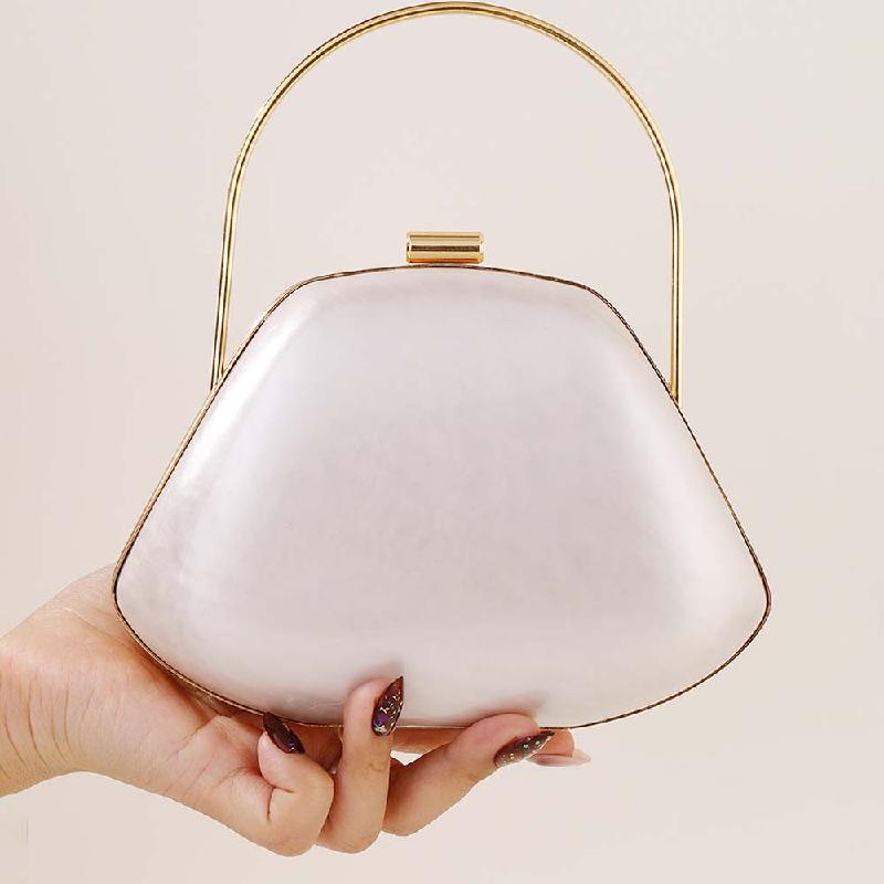Hardware Clip Shoulder Bag New Handbag Evening Party Fashion Trendy Clutch Acrylic Crossbody Bags Pearl Korean Popular Luxury