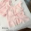 With Chest Pad Vest Shorts Pajamas Women's 1011 New Summer Cloud Cotton Sweet Cartoon Lace Loungewear Set