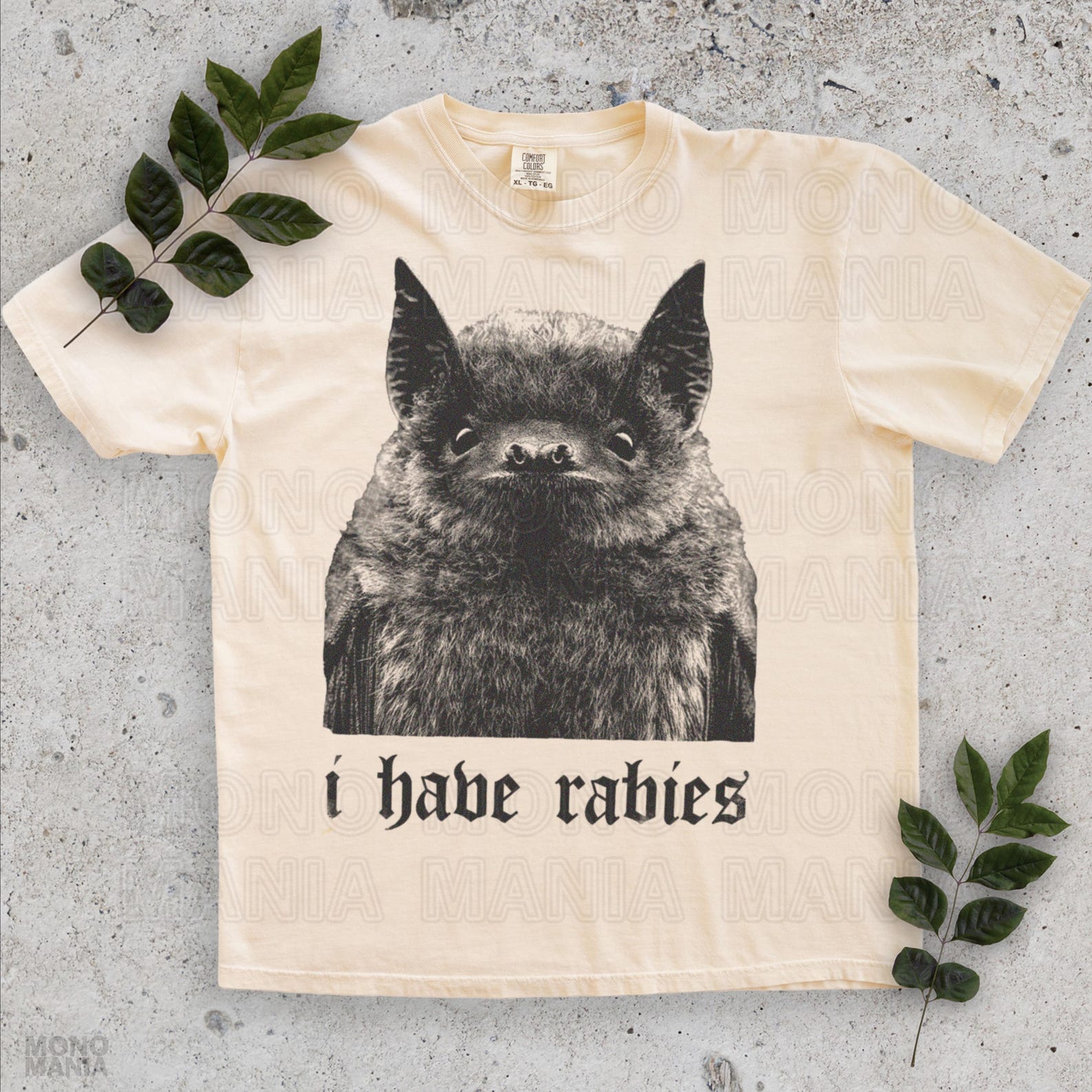 I Have Rabies Bat Shirt T-shirt, Grunge Y2k Comfort Colors 1717 tshirt, Unhinged Meme, Weird Dark Humor S
