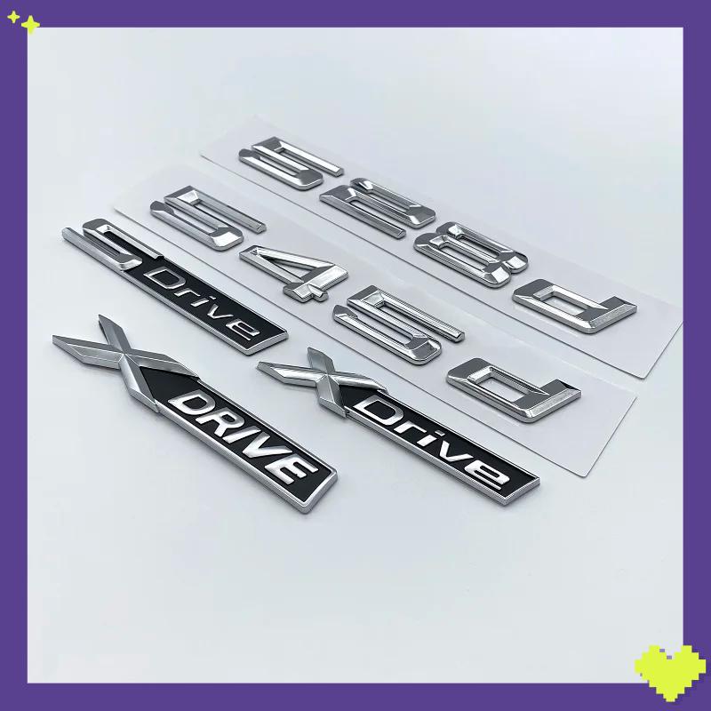 Number Trunk Letters Logo Emblem Sticker For BMW 5 Series 520d 525d 528d 530d 535d 540d 545d E39 E60 E61 F07 F10 F11 G30 G31 BR3