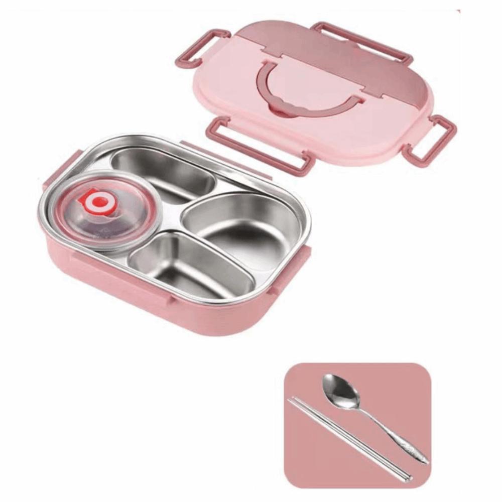 Insulated 4 Compartment Lunch Box Large Capacity Divided Food Storage Container  Worker