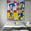 Hedgehog Sonic Soar Wall Hanging Printed Fabric Blanket Decorative Tapestries for Bedroom Living Room Home Decor