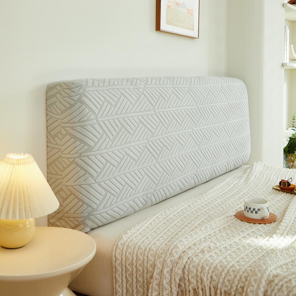 Stretch Headboard Covers for Queen Cal King Size Bed Headboard Slipcover, Jacquard Bed Head Cover Dustproof Protector Cover for Bedroom Décor