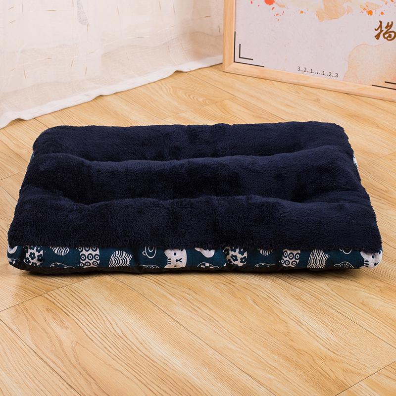Four Seasons Pet Cushion: Thick Cotton Sleeping Pad for Cats and Dogs