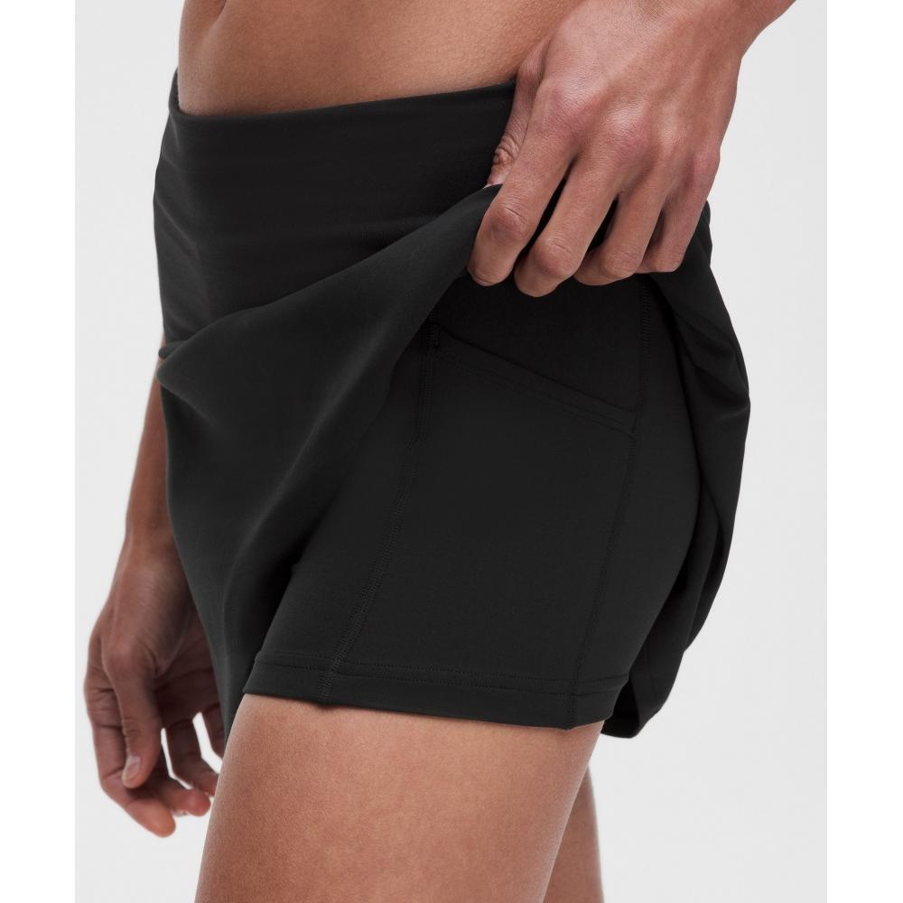Lullulemon Groove Foldover Mid-Rise Mini Skirt Blk
