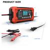 Chargeur de Batterie de Voiture 6A 12V Dispositif de Charge de Batterie de Voiture et de Moto Batterie Plomb-acide Réparation Intelligente Écran LCD