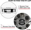 4 Pieces Wheel Center Caps 75mm 69mm Black Wheel Covers Center Covers