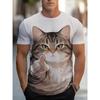 New Summer Men's Fashion T-shirt Personality Animal Printed Men's T-shirt Top