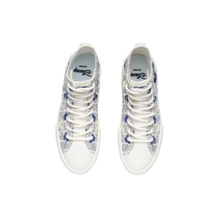 Li Ning X Disney Canvas Hi Shoes 'White Blue Yellow' Women's AGCR284-3