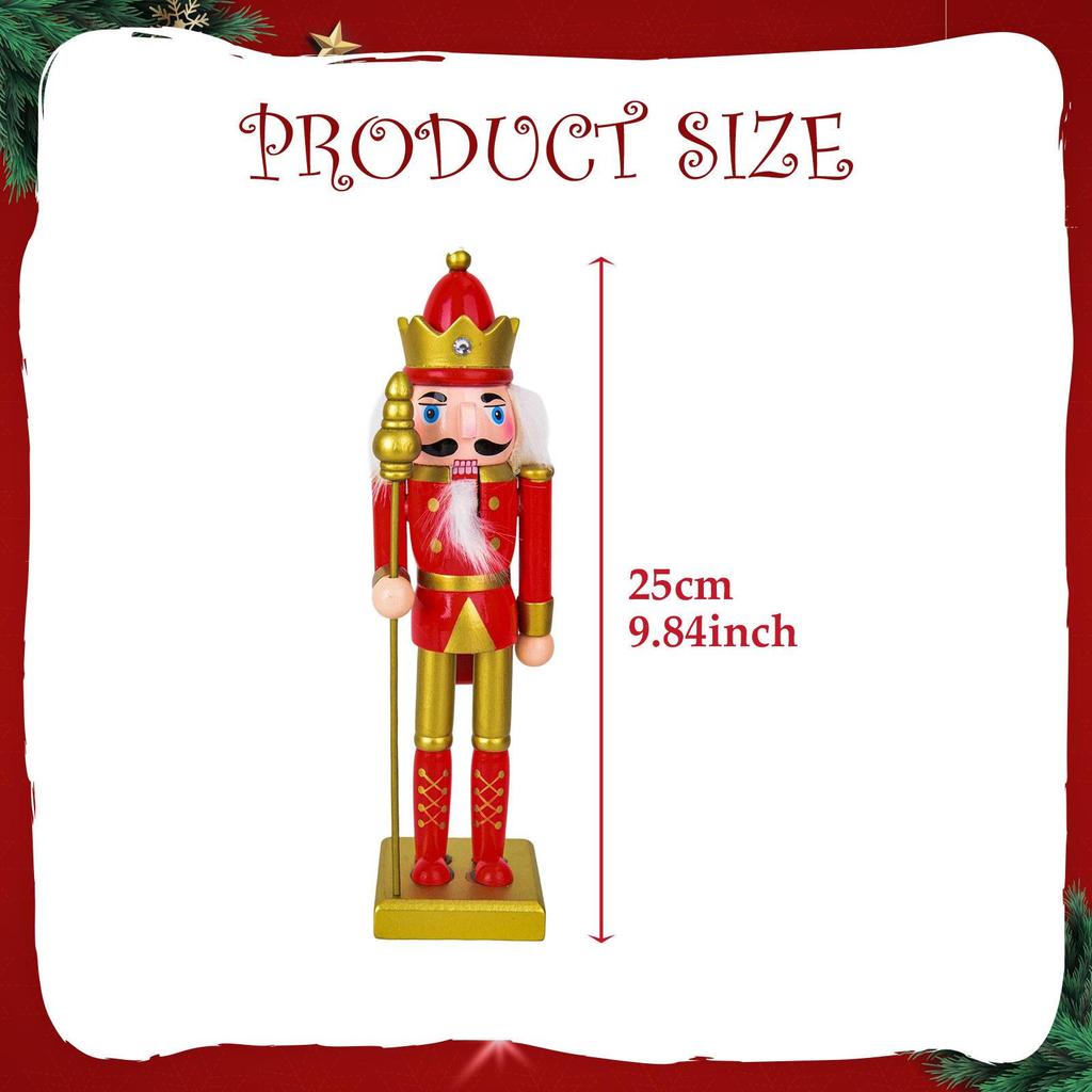 Christmas Nutcracker Figurine Decorative Statue Decor Collectibles Desktop Ornament Puppet