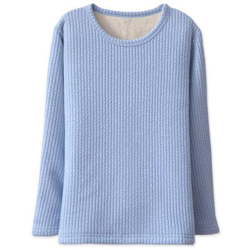 Kids' Sweater Fall and Winter Fleece-lined Thickened Bamaqin Boys Girl Base Tops Thermal Clothes Baby Bottoming Shirt