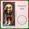 Santa Claus Christmas Door Cover Cloth Lining Decor for Outdoor Garden Kitchen Home Decorations Open the Door Holiday