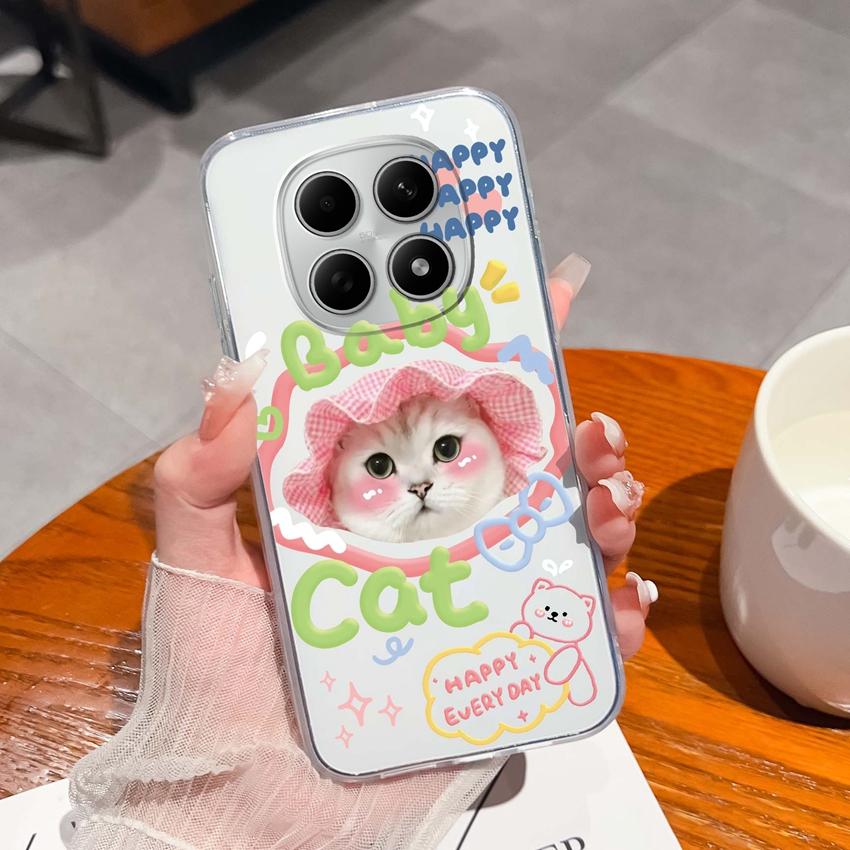 Suitable For Redmi Note 15 14 Pro 14S 15 15C A5 A1 Popular Creative Letters Patterns Phone Case Transparent Silicone Anti Slip Shell For Redmi Housing
