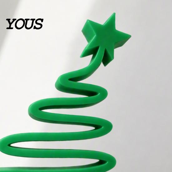 Decorative Table Decor 3D Printed Minimalist Christmas Tree Desktop Ornament, Modern Holiday Handcrafted Figurines Sign for Living Room Bedroom