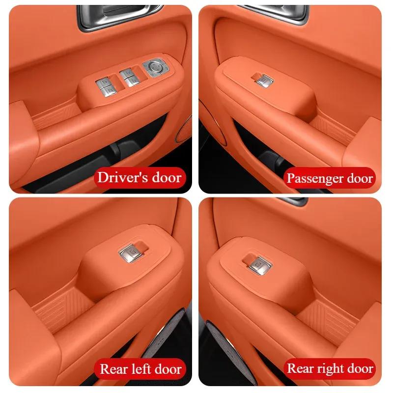 For Li  Lixiang L9 L8 L7 L6   2024 Car Interior Door Handle Storage Box 4pcs Silicone ide Door Handle Storage Mat