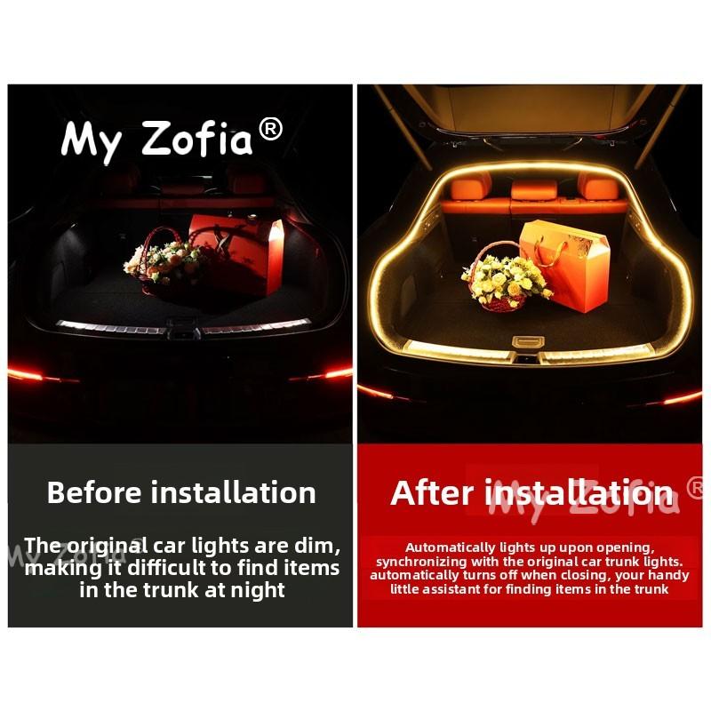 Car Trunk LED Light Ambient Interior Decorative Lamp Cargo Area Glow Light Protection Accessories For Zeekr 7GT 2025 2026