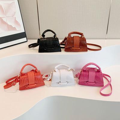 Bolsa feminina com estampa de pedra, bolsa pequena quadrada portátil e moderna, bolsa de ombro criativa personalizada, estilo estrangeiro, bolsa mensageiro versátil