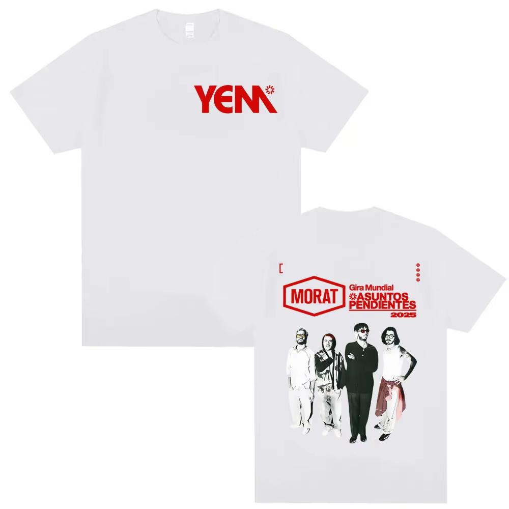 Band Morat Asuntos Pendientes Album 2025 Tour Tshirts Mens Women Retro Gothic Hip Hop T Shirts Casual Loose Tshirt Streetwear