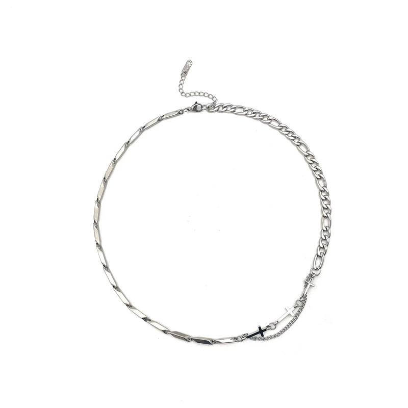 Trendy Cross Locking Pendant Necklace With Handmade Design For Unisex Fashion