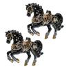 2 Pcs Horse Christmas Ornament Acrylic Sparkly Rhinestones Horse Hanging Decoration 2D Flat Christmas Tree Ornament for Horse Lovers