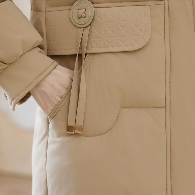 Dámské módní zimní dlouhé parky s kapucí, volné, silné a hřejivé bundy, dámské kabáty