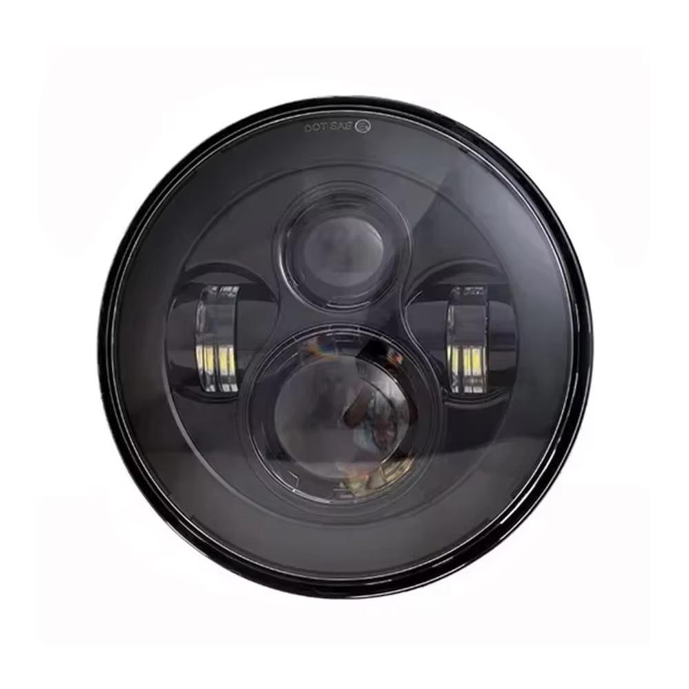 7" Off-road 4-LED Modified Motorcycle Headlight with Angel Eyes - High/Low Beam
