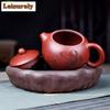 HOYIHM 111ml Yixing Purple Clay Teapots Handmade Nine-tailed Fox Xishi Pot Raw Ore Dahongpao Mud Kettle With Infuser Zisha Tea
