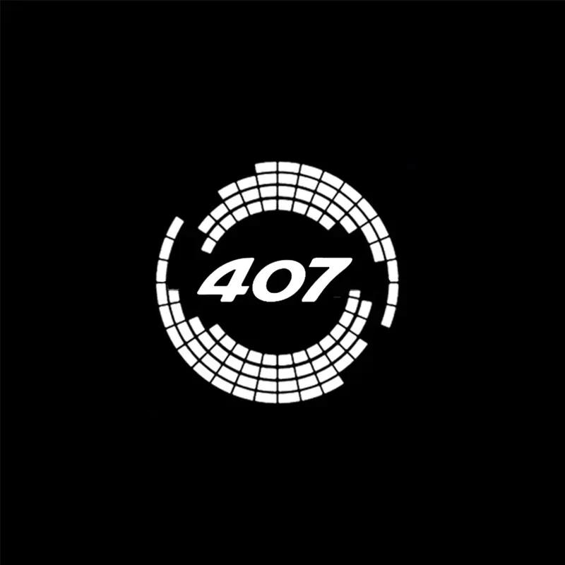 

2026 Hot Car Sticker LED Car Door Welcome Lamp Courtesy Laser Projector Ghost Shadow Lights for Peugeot 407 2008 2009 2010 Auto