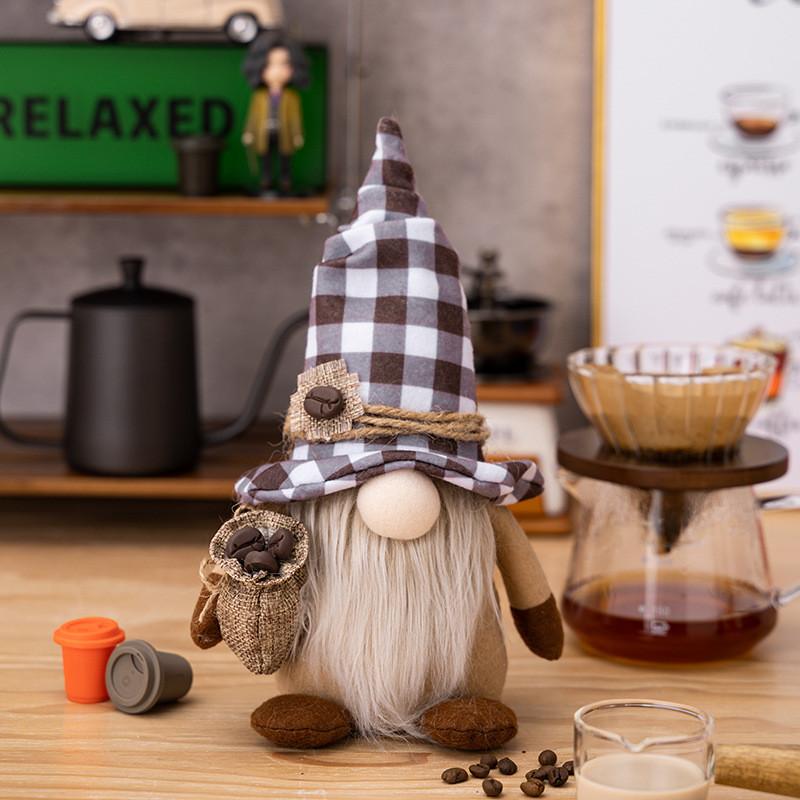 Bean Adorable Coffee Gnome Figurine Cozy Home Accent With Rustic Design Cloth