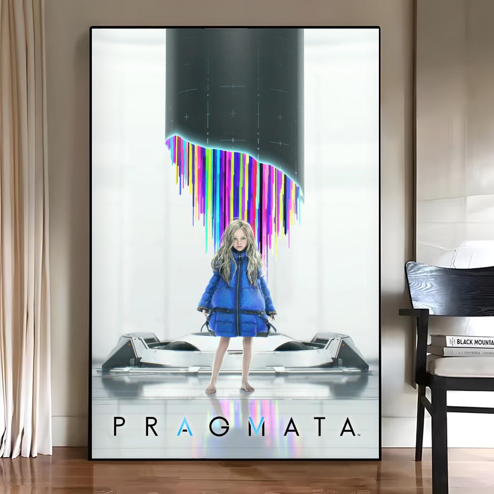Diana Pragmata Poster Prints Watercolor Wall Art Room Decor Posters Self-adhesive Art Waterproof Paper