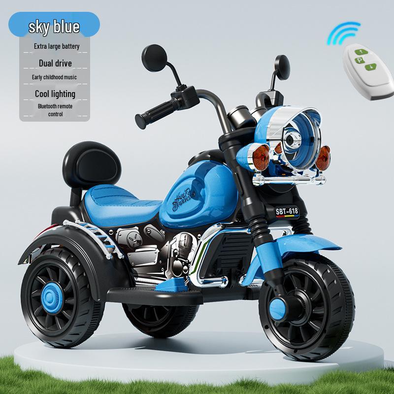 Kids' Electric Tricycle: Rechargeable Remote-Controlled Ride-On for Boys & Girls