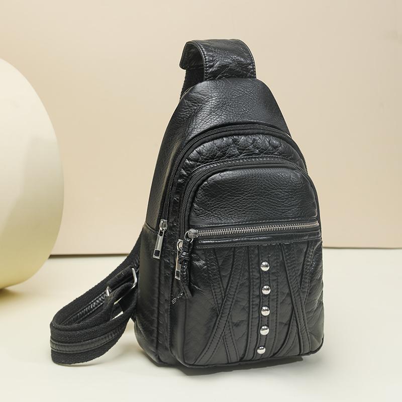 Women's Shoulder Bag PU Chest Bag Lightweight Travel Crossbody Bag