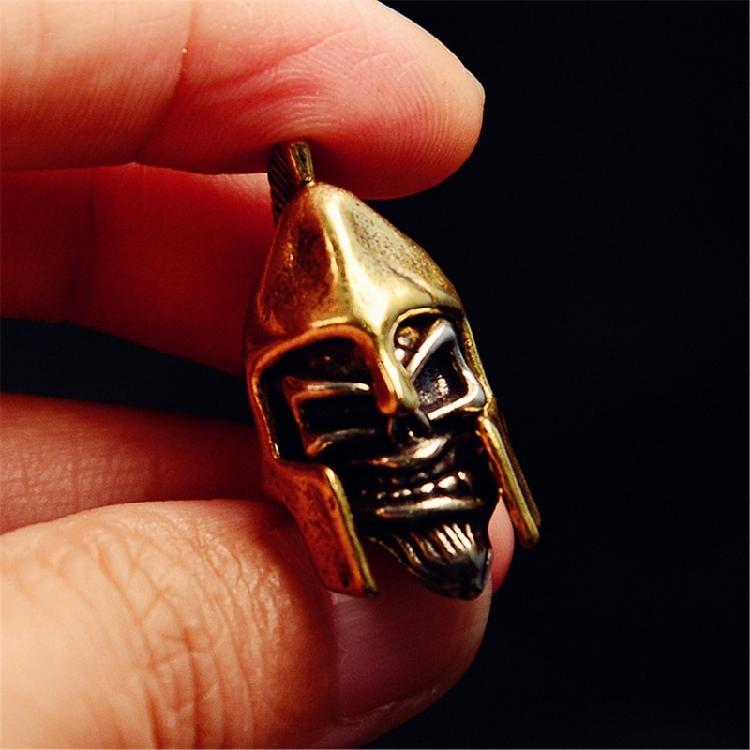 Helmet Skull Swords Pendant Ideal for Paracord and Necklaces Craft Projects Paracord Bead Cultural Crafts