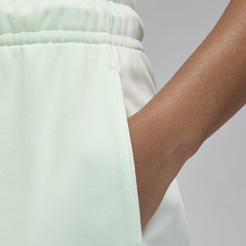 Jordan Brooklyn Fleece Logo Print Drawstring Mid-Rise Casual Shorts Women Shorts Light-Green FN5784-394