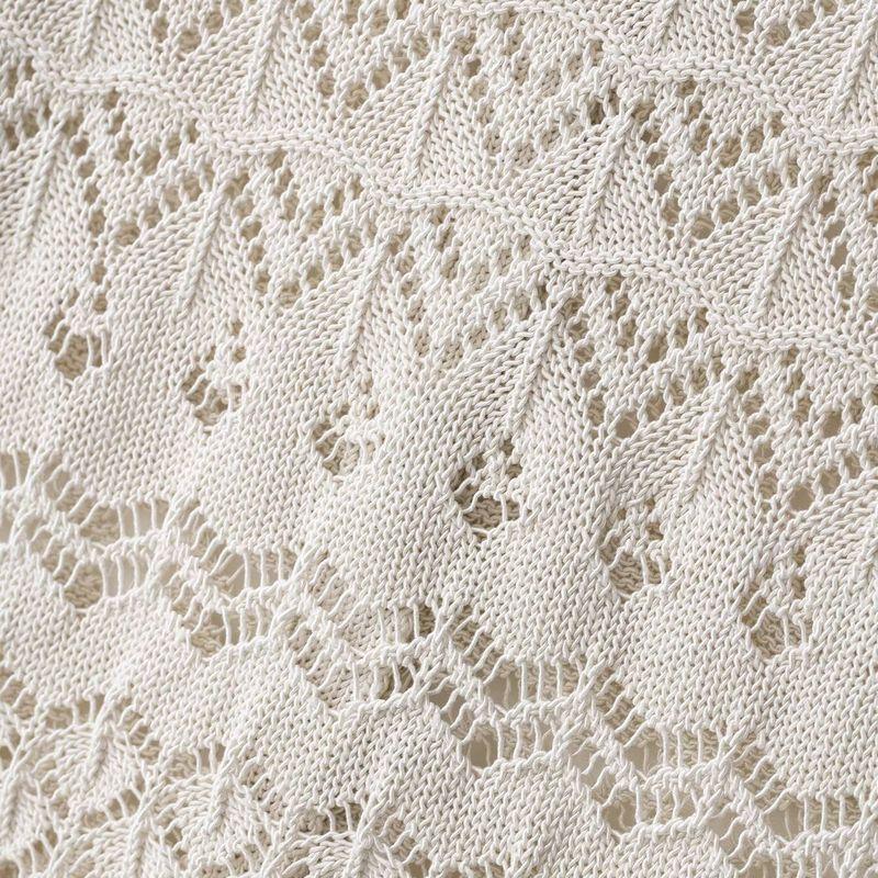 Kaslead New Women Clothes Western Style All-Match Mesh Knitted Short Sleeve Outerwear 6771121