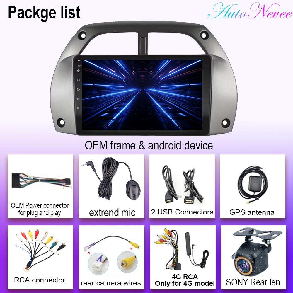 12+256G Android 14 For Toyota RAV4 Rav 4 2001-2006 Auto Radio Head Unit Carplay Multimedia Video Player Navigation No 2din DVD