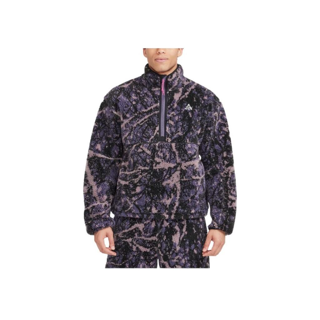 Nike Jaqueta de Lã Polar ACG Canwell Glacier Roxo Escuro/Preto/Branco Summit Masculino Roupa Exterior Multicolorido FZ8622-573