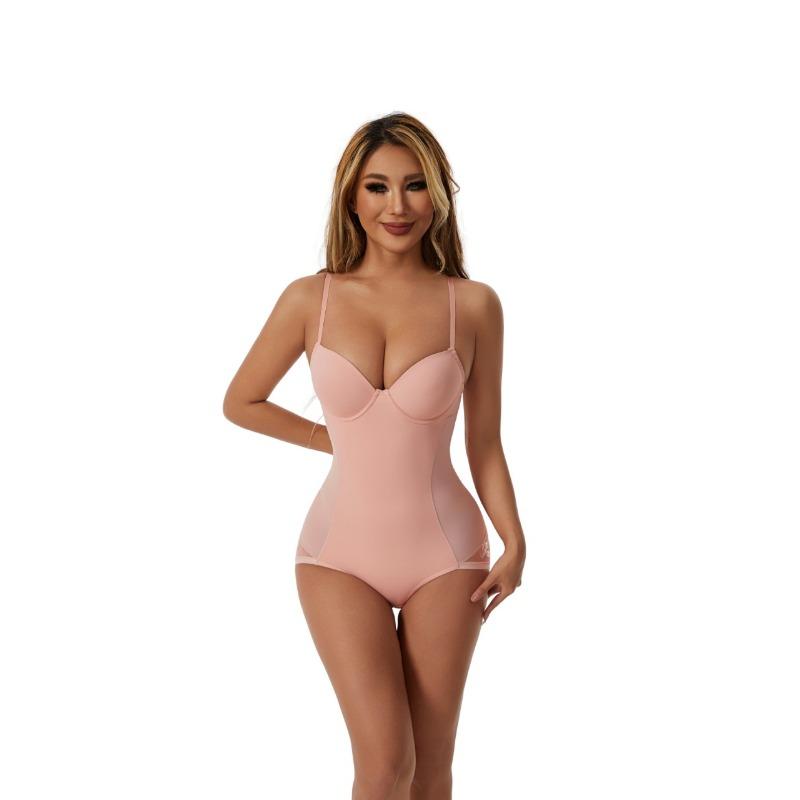 Women Shaping Bodysuit With Steel Ring Bra Tummy Control Butt Lifter Body Shaper