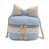 Border Bow Lace Childrens Shoulder Bag Pu Material Suitable For Matching Daily