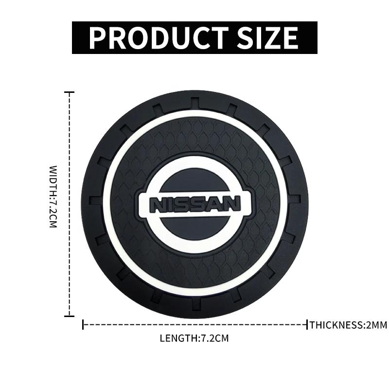 1/2pcs New Car Cup Holder Anti-Slip Silicone Insert Coaster Mat For Nissan Nismo Tiida Teana Skyline Juke X-trail Almera Qashqai