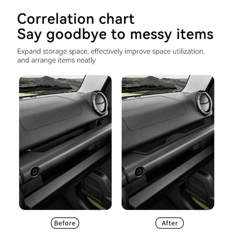Right Hand Drive Silicone Storage Box Suitable For Jimny Vehicles Quick Install Car Interior Organizers Nonslip Design