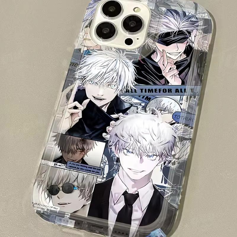 

Чехол для телефона Аниме Jujutsu Kaisen Для IPhone 16 15 14 13 12 11 Pro Max X XR XS 7 8 Plus Mini SE 2020 2022 Прозрачный Годжо Сатору iPhone 11 Pro