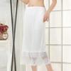 Netzblume Damen Spitze Langer Unterrock Einfarbige Hohe Taille Futter Unterrock Damen